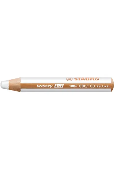 Stabilo Kredka drewniana XXL - Woody 3w1 - Bia�a (880/100)