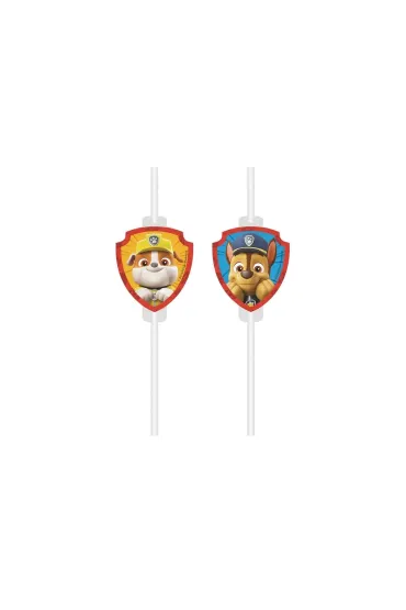 Psi Patrol Rurki papierowe z medalionem Paw Patrol 4 szt.
