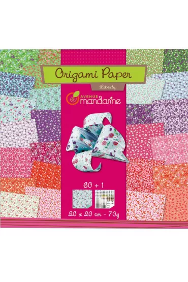Avenue Mandarine Papier origami Liberty 20 x 20 cm 60 kartek