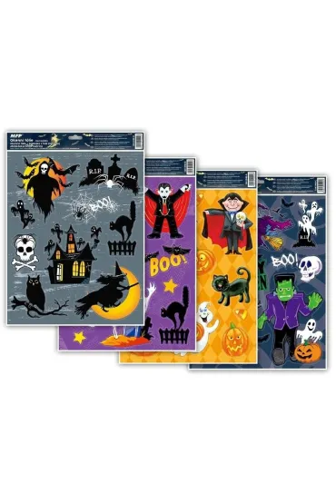 MFP Naklejka Halloween brokat MIX 30x42cm