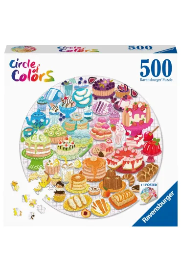 Puzzle okr�g�e 500 el. Circle of Colors. Paleta kolor�w. Desery Ravensburger