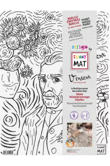Funny Mat Transparent - Vincent van Gogh. Mata do kolorowania wielokrotnego u�ytku Strigo
