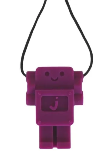 Jellystone Gryzak antystresowy naszyjnik - robot fioletowy