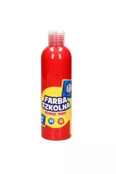 Astra Farba szkolna naturalna tempera brokatowa czerwona 250 ml