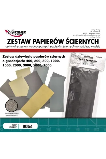 Zestaw papier�w �ciernych 9 szt