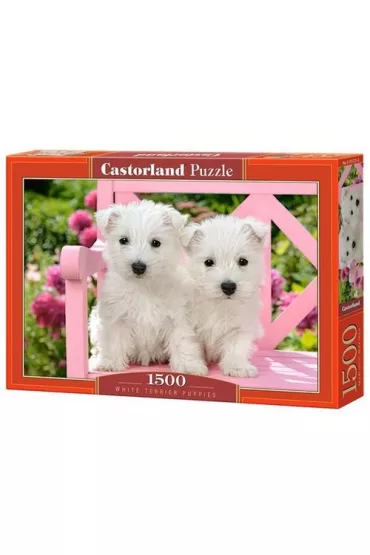 Puzzle 1500 el. White Terrier Puppies Castorland