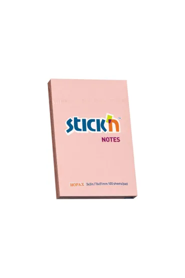 Stickn Notes samoprzylepny r�owy pastel 76x51mm 100 kartek