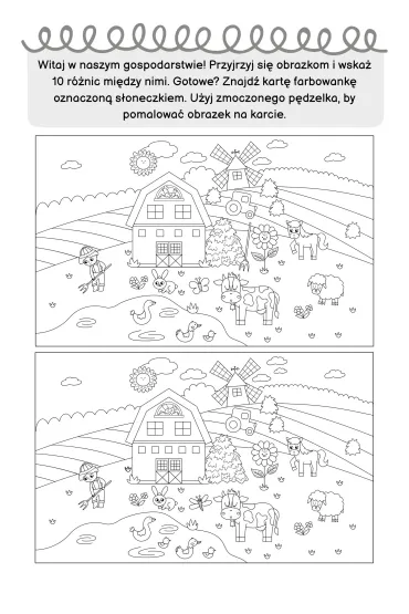 Ksi��ka edu. B5 Zwierz�ta wiejskie. Zadanka & farbowanki  P�DZELEK SKRZAT 980720 - Monika  �lizowska
