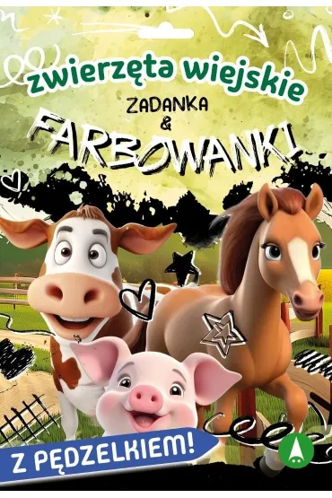 Ksi��ka edu. B5 Zwierz�ta wiejskie. Zadanka & farbowanki  P�DZELEK SKRZAT 980720 - Monika  �lizowska