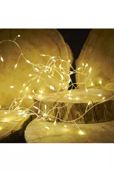 Lampki LED �a�cuch druciki sopelki wesele �wi�teczne choinkowe 6m 200LED ciep�y bia�y 8 tryb�w zasilanie sieciowe