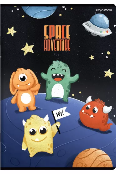 Top-2000 Zeszyt A5 Space Adventure dwie linie 32 kartki