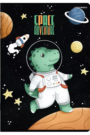Top-2000 Zeszyt A5 Space Adventure dwie linie 32 kartki