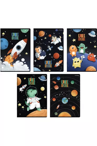 Top-2000 Zeszyt A5 Space Adventure dwie linie 32 kartki
