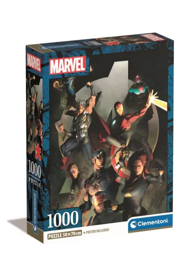 Puzzle 1000 el. Compact Marvel The Avengers Clementoni
