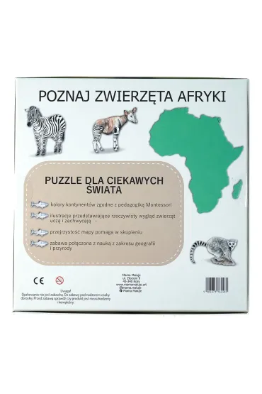 Puzzle edukacyjne 120 el. Afryka Mama Maluje