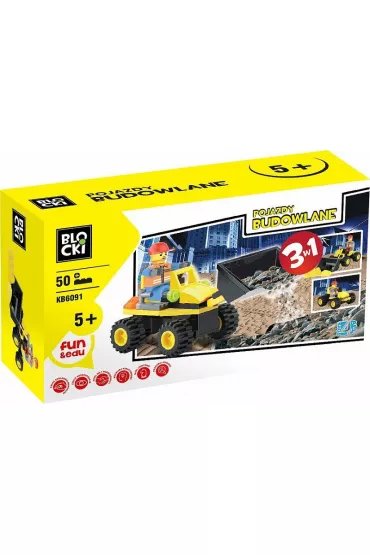 Klocki Pojazdy budowlane Spychacz Blocki 50 elem. (KB6091)
