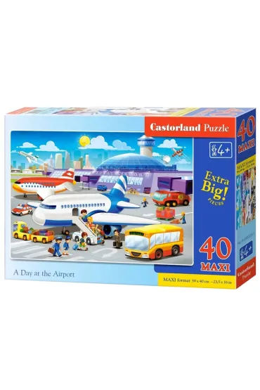 Puzzle 40 el. Dzie� na lotnisku Castorland