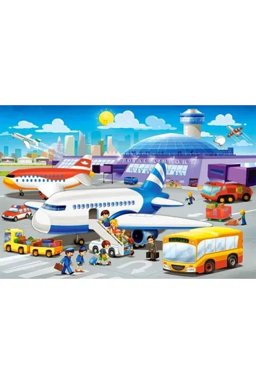 Puzzle 40 el. Dzie� na lotnisku Castorland