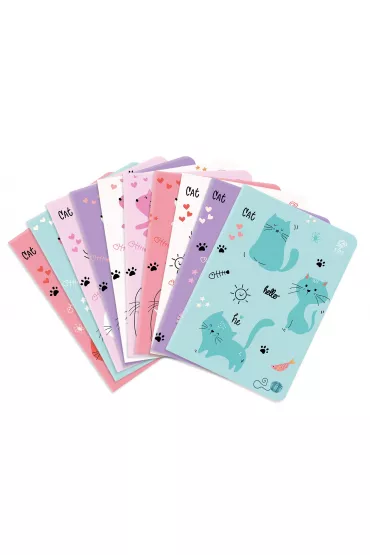 Elanders Zeszyt A5 Sweet Kitten dwie linie 32 kartki 10 szt.