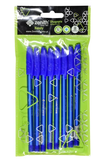 Astra Paczka D�ugopis ze skuwk� Zenith Handy 0,7mm niebieski 8szt.