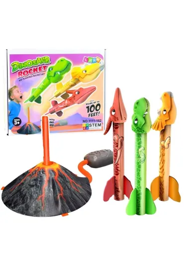 Wyrzutnia dinozaur�w wulkanicznych rakiety pianka LeanToys