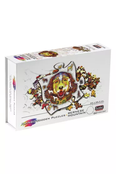 Puzzle drewniane kolorowe - Berne�ski pies pasterski Eureka 3D