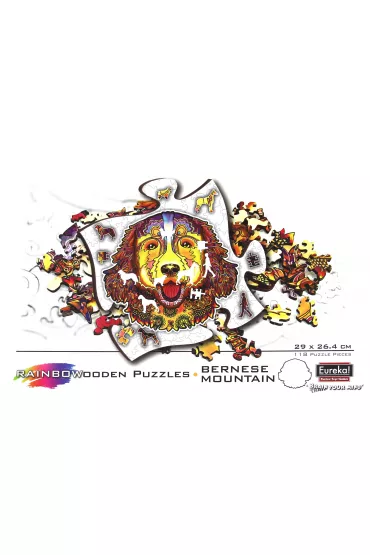 Puzzle drewniane kolorowe - Berne�ski pies pasterski Eureka 3D