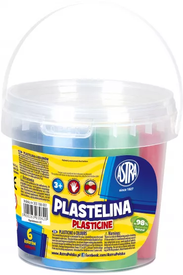 Astra Plastelina w wiaderku 6 szt.