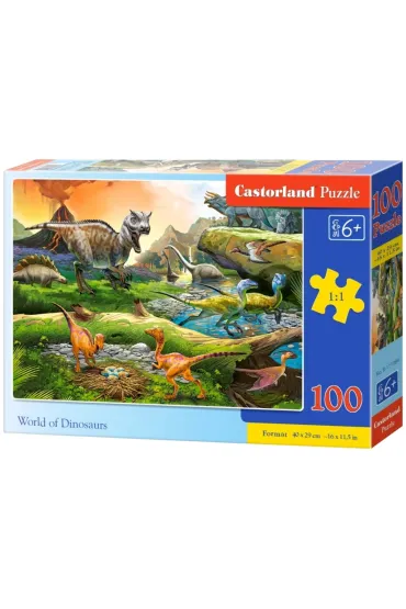 Puzzle 100 el. �wiat dinozaur�w Castorland