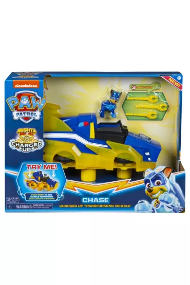Psi Patrol Pojazd transformuj�cy Chase"a ze �wiat�em i d�wi�kiem + figurka