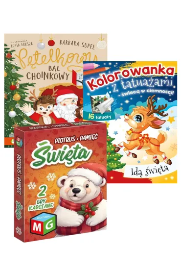 Pakiet: P�telkowy bal choinkowy, Piotru� i pami�� �wi�ta, Kolorowanka z tatua�ami Id� �wi�ta