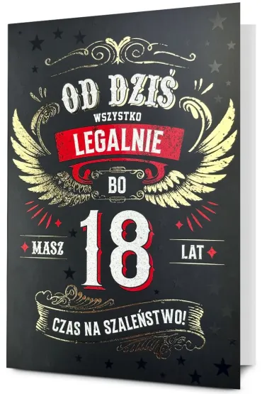 Pan Dragon Karnet B6 Urodziny Osiemnastka