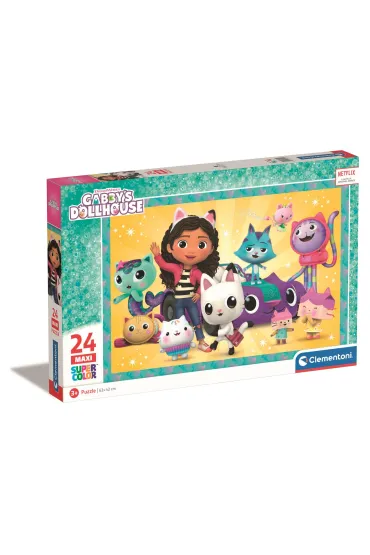 Puzzle 24 el. Maxi SuperColor. Koci Domek Gabi Clementoni