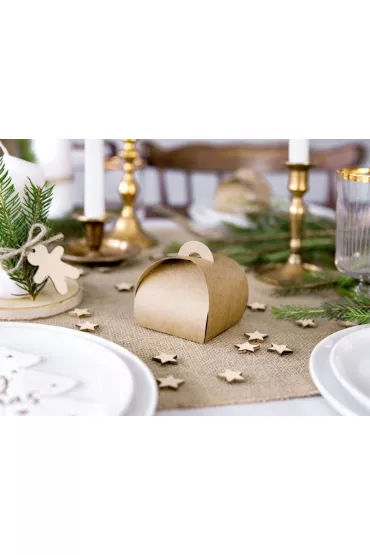 PartyDeco Pude�eczka kraft 6x6x5,5cm
