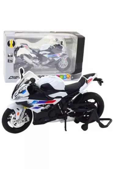 Motocykl metalowy ze �wiat�em i d�wi�kiem 1:12 LeanToys