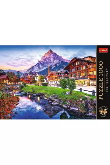 Puzzle 1000 el. Alpejskie miasteczko Szwajcaria Trefl