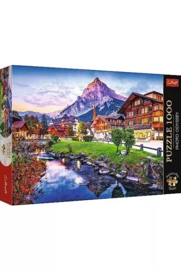 Puzzle 1000 el. Alpejskie miasteczko Szwajcaria Trefl