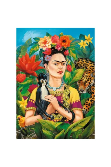 Puzzle 1000 el. Frida Kahlo: Portret w d�ungli Trefl
