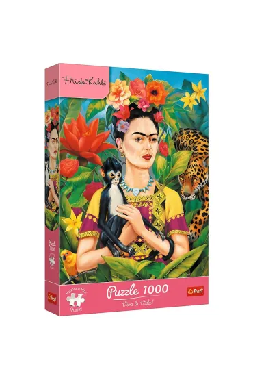 Puzzle 1000 el. Frida Kahlo: Portret w d�ungli Trefl