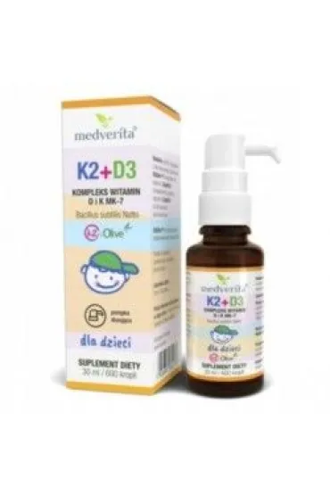 Medverita Witamina K2 + D3 dla dzieci suplement diety 30 ml