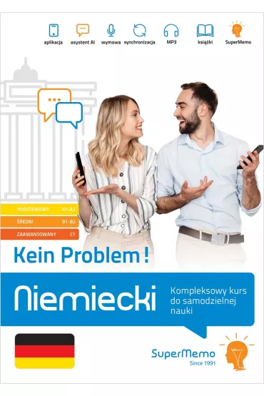 Niemiecki. Kein Problem! Kompleksowy kurs do samodzielnej nauki. Poziom podstawowy A1-A2, �redni B1-B2 i zaawansowany C1 - Waldemar Trambacz