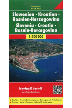 Mapa samochodowa - Sowenia, Chorwacja.. 1:500 000