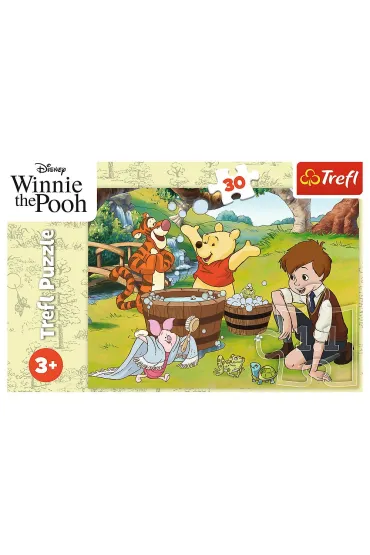 Puzzle 30 el. Dzie� z Puchatkiem Trefl