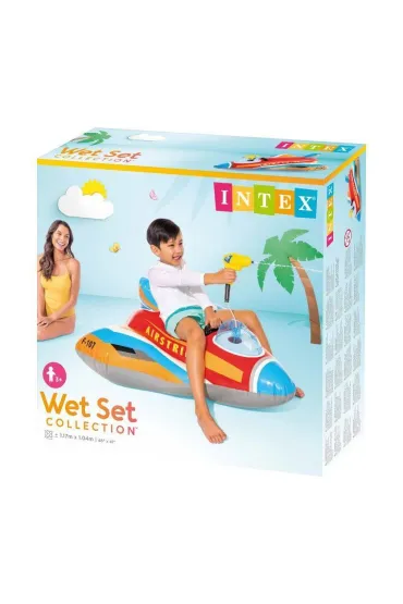 Intex Dmuchany my�liwiec do p�ywania dla dzieci samolot z dzia�kiem wodnym 57531