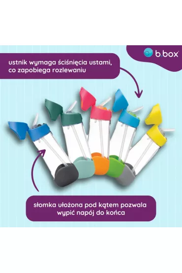 b.box Butelka na wod� tritanowa ze s�omk� Ocean Breeze 600 ml