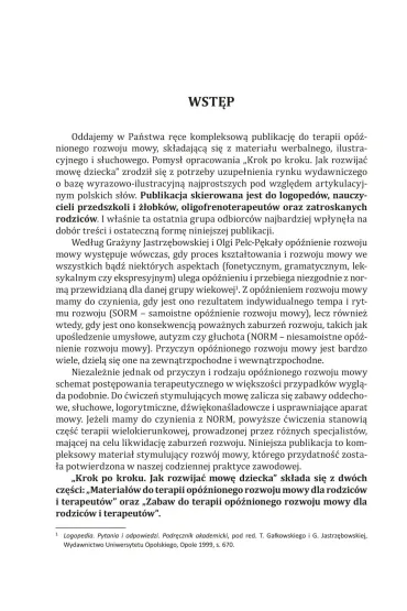 Krok po kroku Jak rozwija� mow� dziecka Zabawy - Iwona Tomasik, Katarzyna Sz�apa, S�awomir Wrzesi�ski
