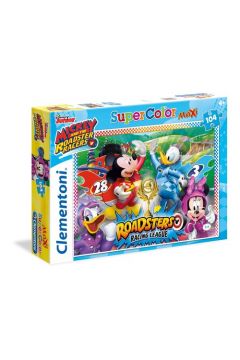 Puzzle 104 Super Color Maxi Mickey and the Roadster Racers Clementoni