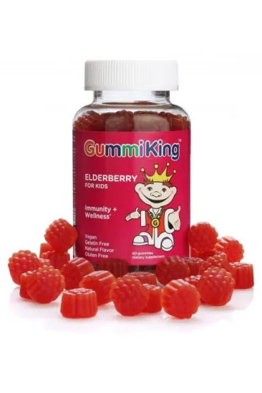 GummiKing Elderberry for Kids - Czarny bez �elki dla dzieci suplement diety 60 szt.
