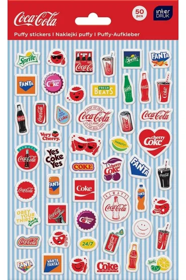 Interdruk Naklejki puffy Coca Cola 50 szt