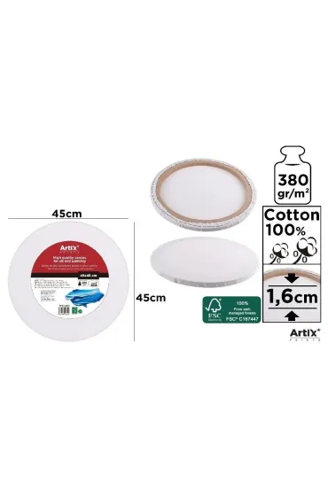 Artix Podobrazie okr�g�e 45x45x1.6cm, 380g
